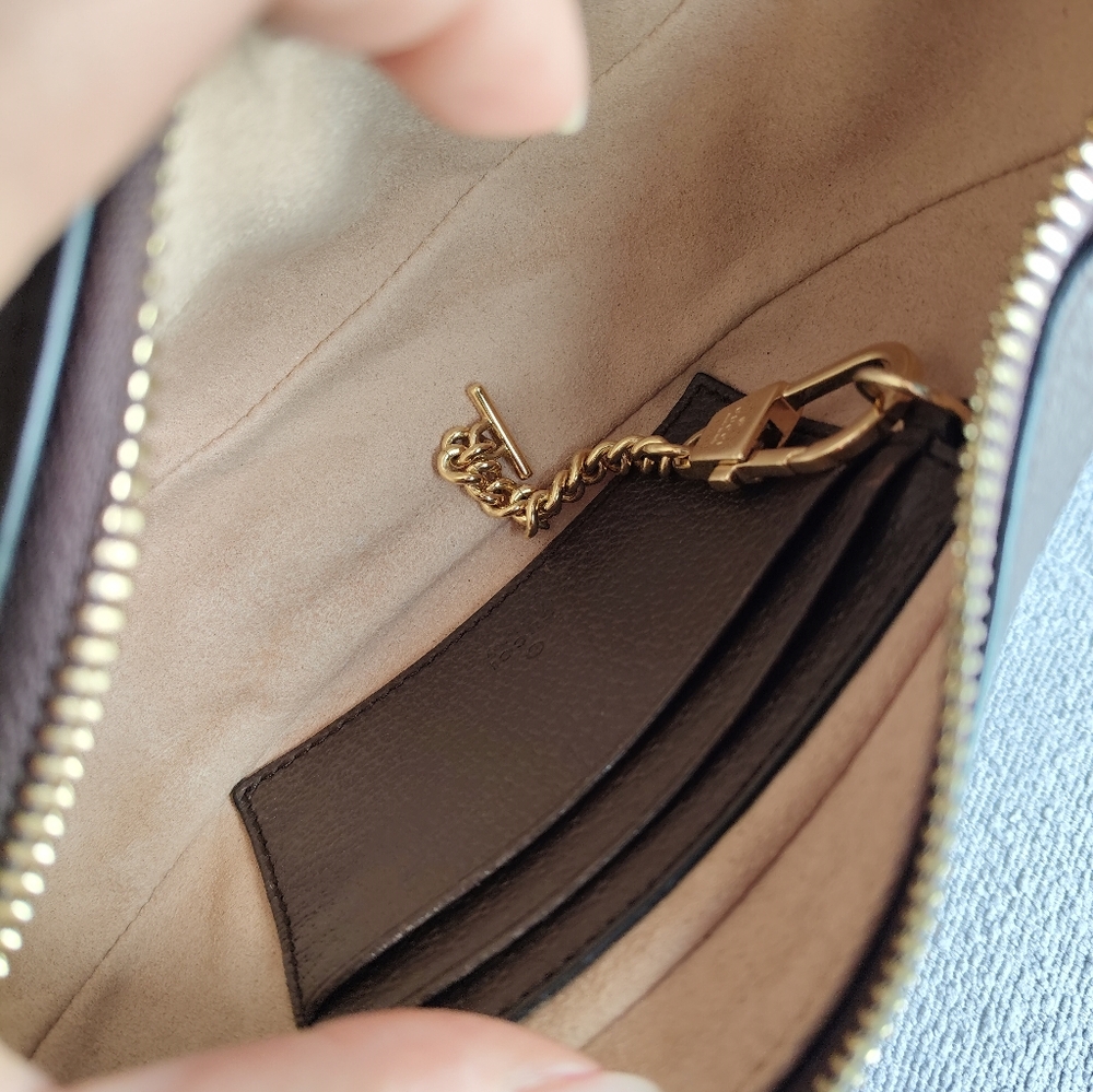 Gucci Brown GG Supreme Crescent Shoulder Bag with Gold Hardware - Picture 8 of 12